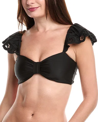 Sea Ny Arabella Bikini Top In Black