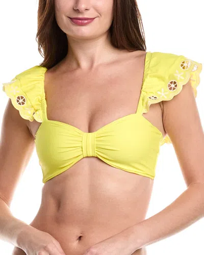Sea Ny Arabella Bikini Top In Yellow