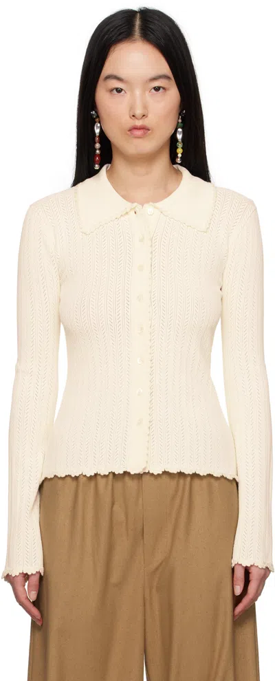 Sea Ny Beige Abbie Cardigan In Cream