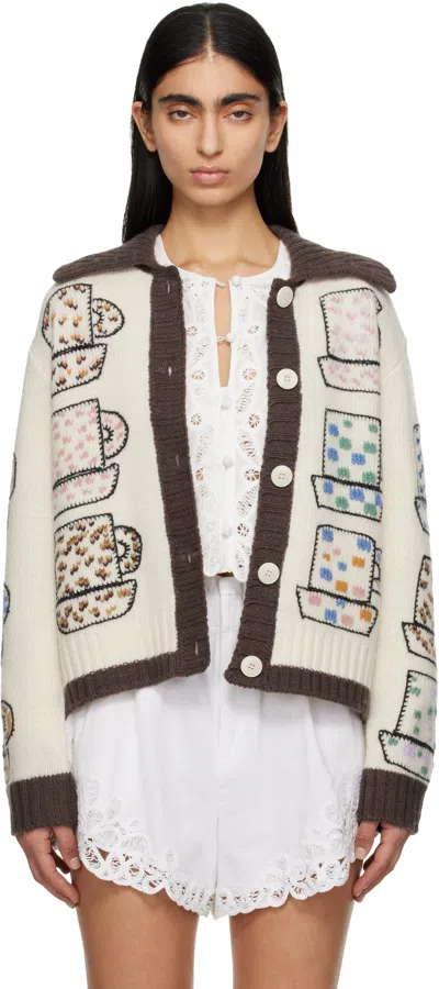 Sea Ny Beige Emila Cardigan In Multi