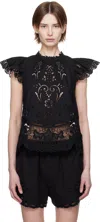 Sea Ny Black Gianna Blouse In Black