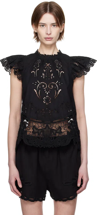 Sea Ny Black Gianna Blouse