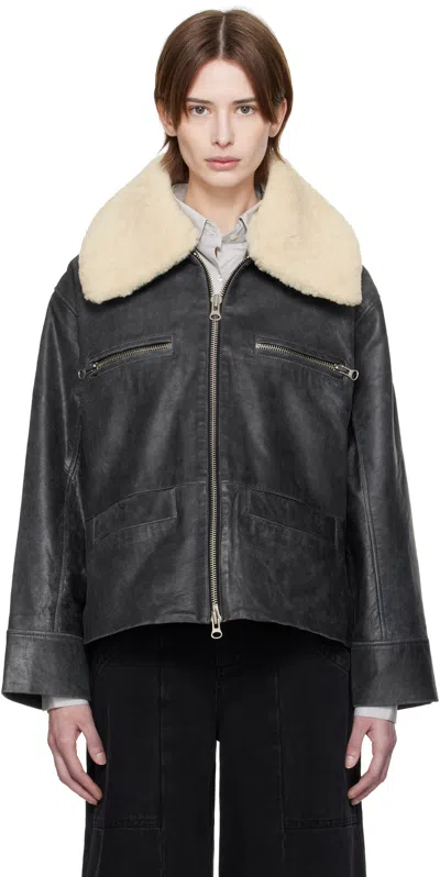 Sea Ny Black Kiera Leather Jacket