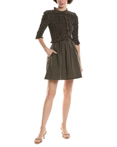 SEA NY SEA NY JUNI SMOCKED MINI DRESS