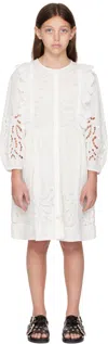 Sea Ny Kids White Dahlia Dress In Pearl Pearl