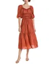 Sea Ny Kyle Silk Midi Dress