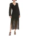 Sea Ny Liesel Lace Midi Dress In Black