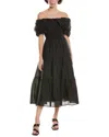 Sea Ny Loren Midi Dress In Black