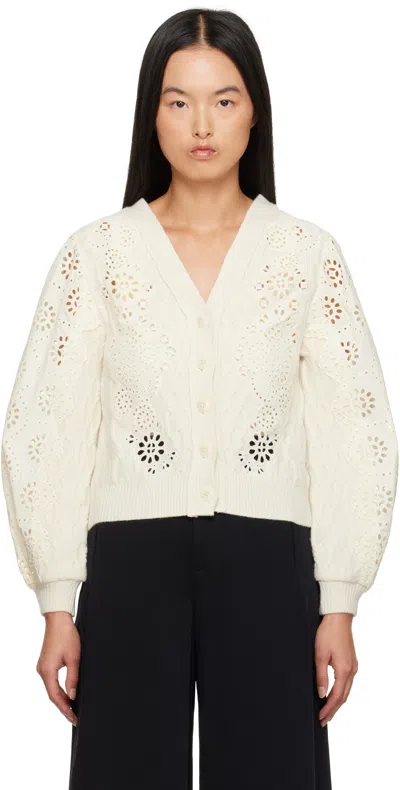 Sea Ny Off-white Lainey Cardigan In Cream