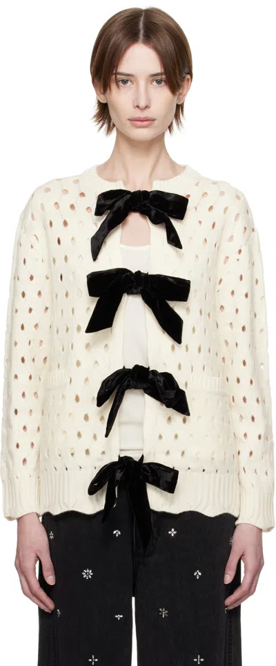 Sea Ny Off-white Leia Cardigan In Cream