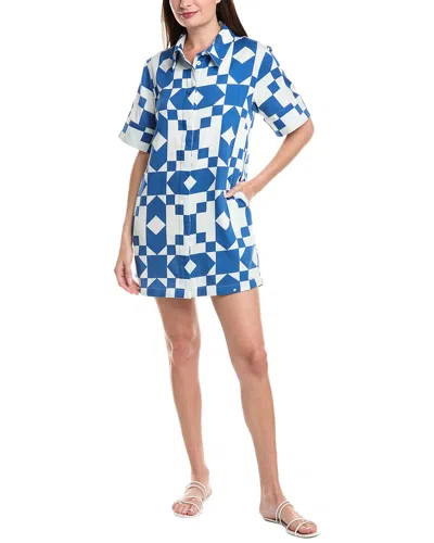 Sea Ny Tanya Print Shirtdress In Blue
