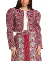 SEA NY SEA NY THEODORA PAISLEY QUILTED CROPPED JACKET