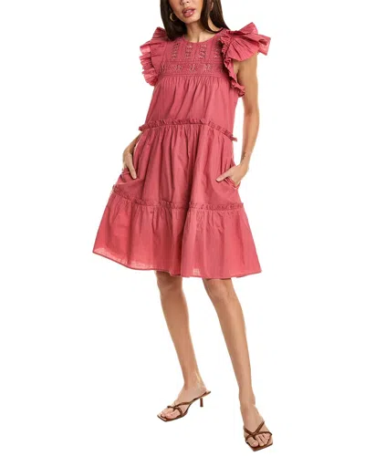 Sea Ny Thora Thread Pull Tunic Dress In Pink