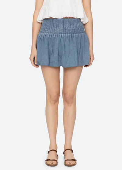Sea Oli Denim Mini Skirt In Blue