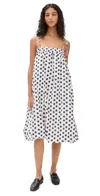 Sea Paulina Polka Dot Bubble Coverup Dress White In Black,white