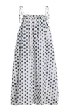 Sea Paulina Polka Dot Bubble Coverup Dress White In Black,white