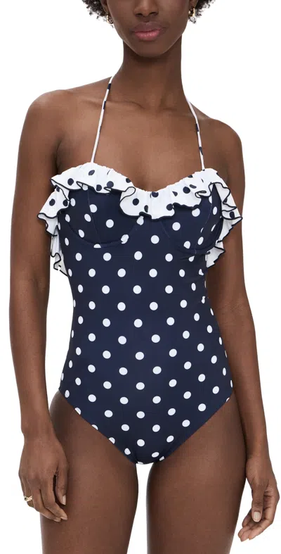 Sea Paulina Polka Dot One Piece Navy