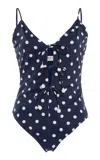 Sea Pauline Polka-dot One-piece Swimsuit In Navy