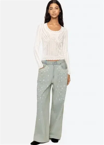 Sea Perlette Denim Baggy Jean In Blue In Multi
