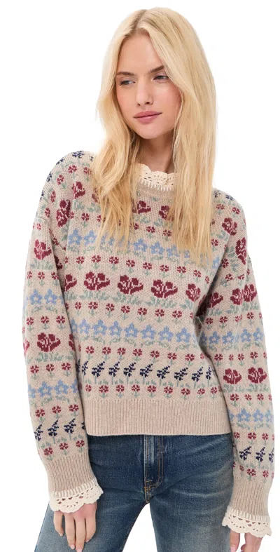 Sea Preston Knit Crew Neck Sweater Cream