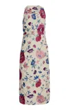 Sea Priscilla Embroidered Halter Cowl Dress In Pink