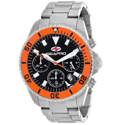 Pre-owned Sea Pro Seapro Men's Scuba 200 Chrono Black Dial Watch - Sp4353
