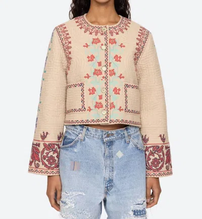 Sea Ramona Embroidery Jacket In Multi In Beige