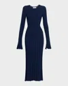 Sea Rhea Cable-knit Midi Dress In Blue