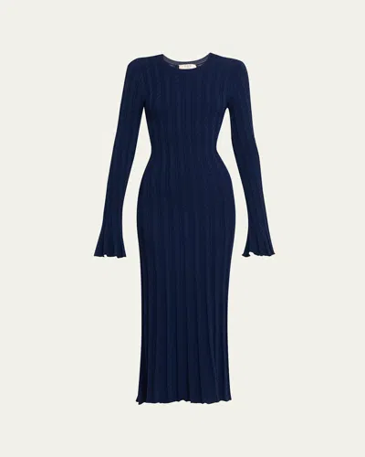 Sea Rhea Cable-knit Midi Dress In Blue