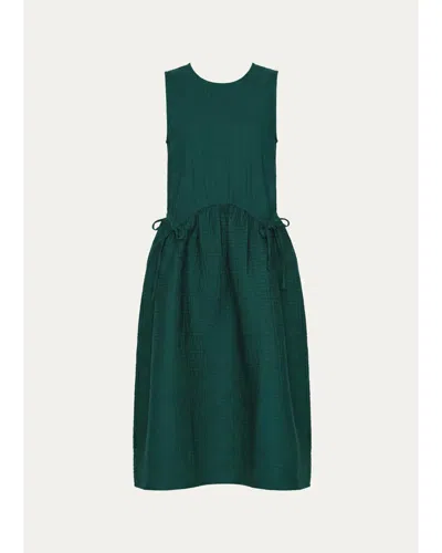 Sea Roni Drawcord Sleeveless Midi Dress In Turquoise
