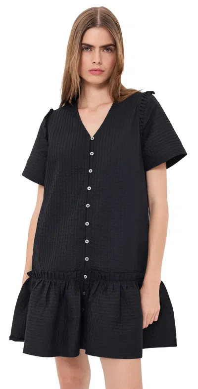 Sea Roni Solid Mini Dress Black