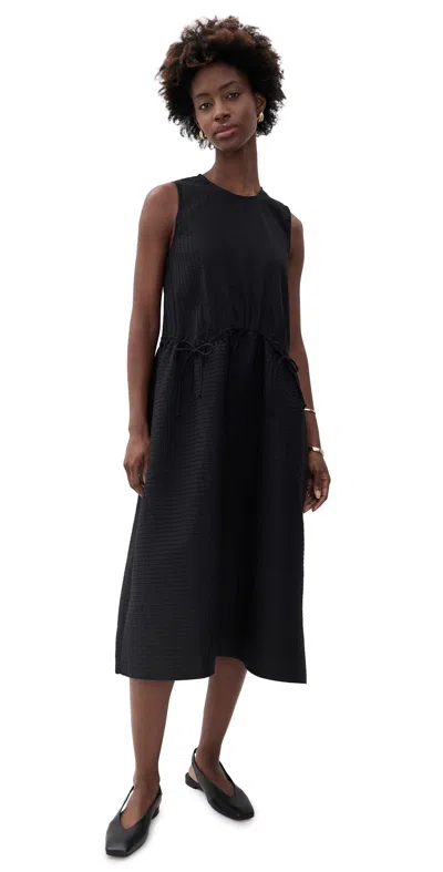 Sea Roni Solid Sleeveless Dress Black