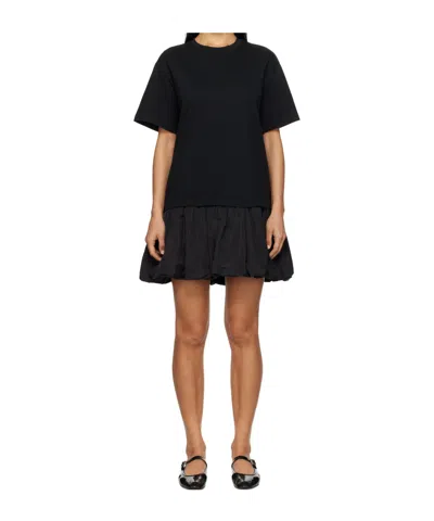 Sea Round Neck Dress In Black