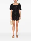 Sea New York Rubina Embroidered Mini Dress In Black
