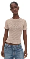Sea Ruby Knit Tee Champagne In Gold
