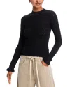 Sea Ruby Knit Top In Black