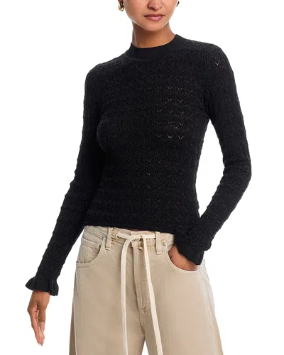 Sea Ruby Knit Top In Black
