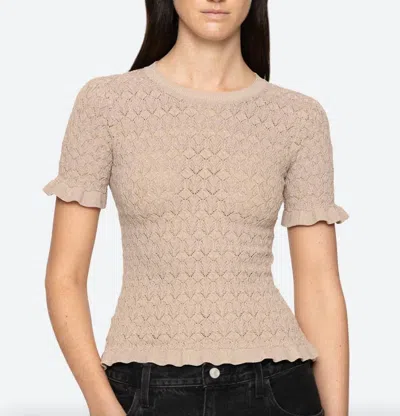 Sea Ruby Top In Champagne In Brown
