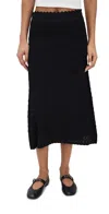 Sea Rue Knit Midi Skirt Black