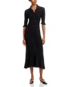Sea Rue Pointelle Midi Dress In Black
