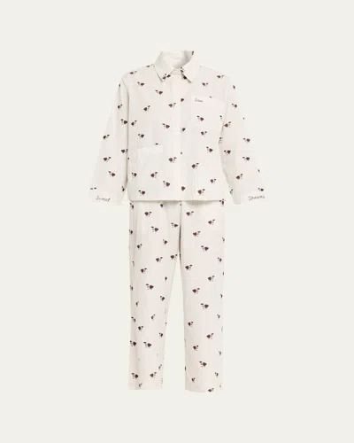 Sea Ruthie Embroidered Sleepwear Set In Neutral