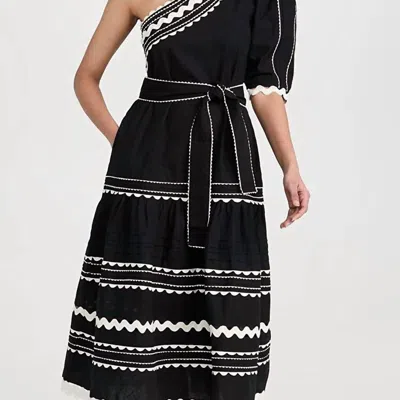 Sea Ryleigh Rickrack-embroidered Cotton Midi Dress