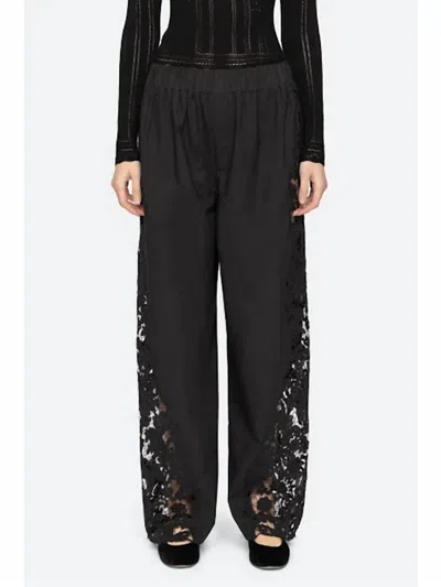 Sea Sabine Embroidery Pants In Black