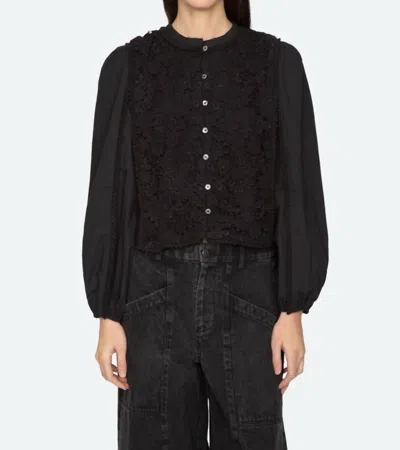 Sea Sabine Long Sleeve Top In Black