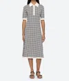 Sea Saige Short-sleeve Knit Gingham Dress In Black