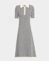 Sea Saige Short-sleeve Knit Gingham Dress In Multi