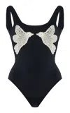 Sea Sally Crochet One Piece Black In Black