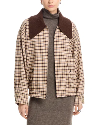 Sea Savannah Plaid Jacket In Brown