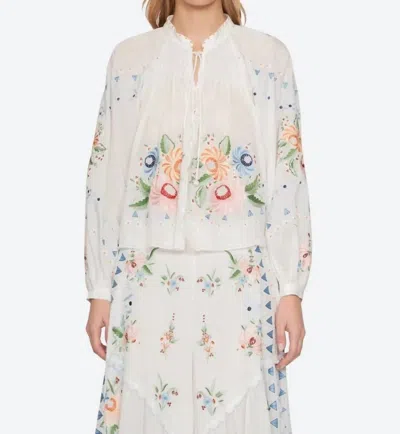 Sea Astrid Blouse In Multicolor In White