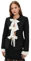 Sea Seraphine Solid Bow Jacket Black In Black